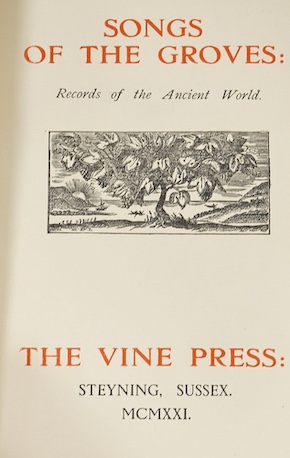 The Vine Press, Steyning - seven assorted works